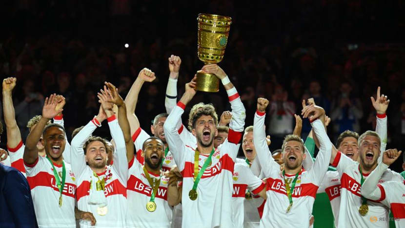 Stuttgart beat third-tier Arminia Bielefeld 4-2 to clinch German Cup Stuttgart beat third-tier Arminia Bielefeld 4-2 to clinch German Cup