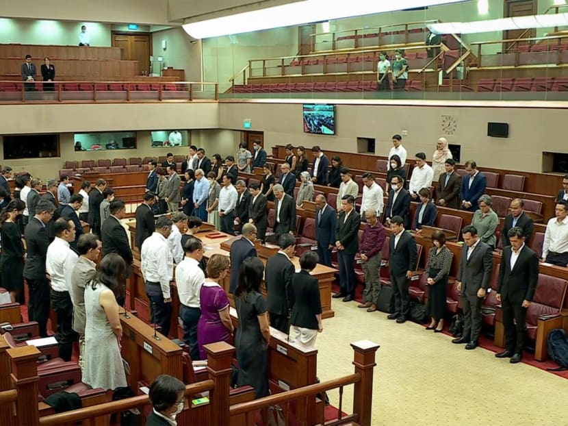 Singapore Parliament observes one minute of silence as a mark of respect to Queen Elizabeth II