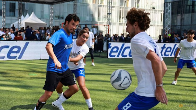 Checo Perez scores hat-trick in football exhibition while prepping for Cadillac F1 return