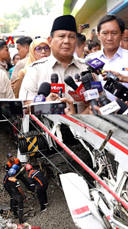 Prabowo promises construction of flyover in Bekasi, Indonesia after deadly train collision