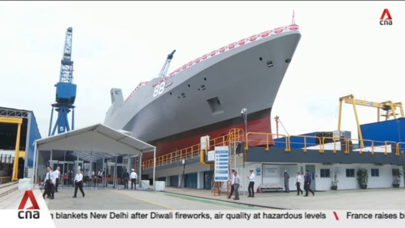 Singapore navy launches first of six multi-role combat vessels