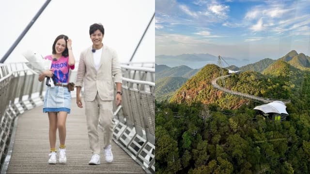 4年前在天空之桥甜蜜告白　陈乔恩与老公重游马国定情之地