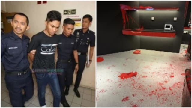 在新山发廊泼红漆 男子认罪被判罚款 