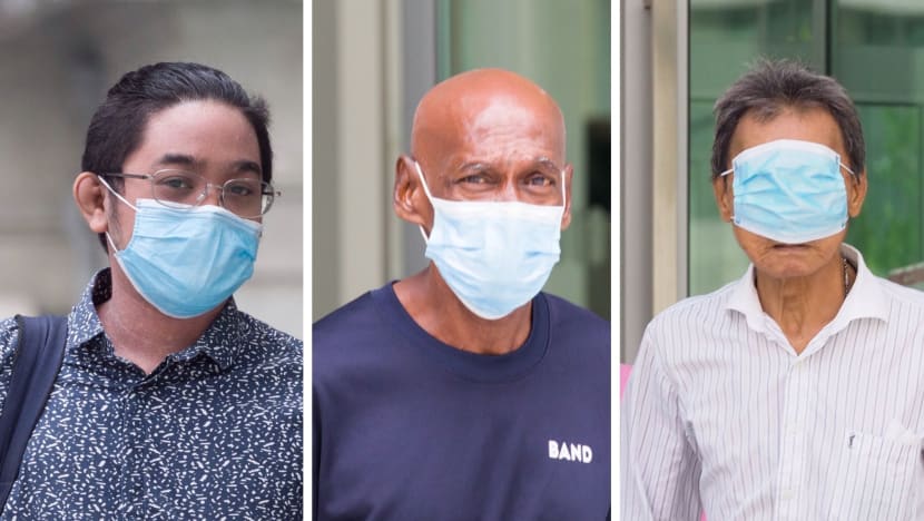 3 men charged with circuit breaker offences; one accused of drunkenly banging head on police car