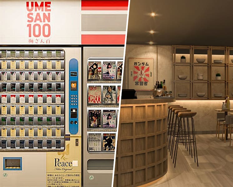 Vending machines hide secret door to dry ramen bar & Japanese 'speakeasy' serving umeshu cocktails