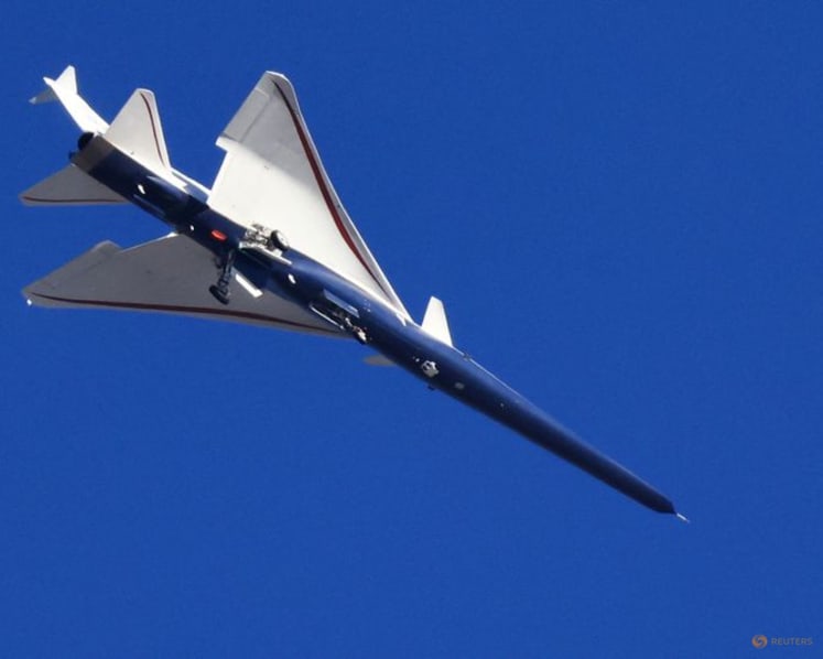 Quiet supersonic X-59 jet soars over California desert in first test flight