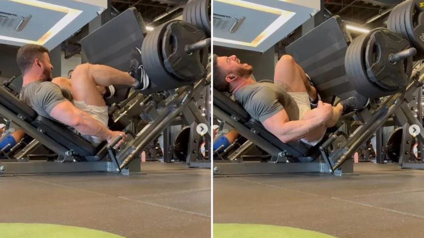 巴西男子腿举400公斤 肌腱断裂当场惨叫