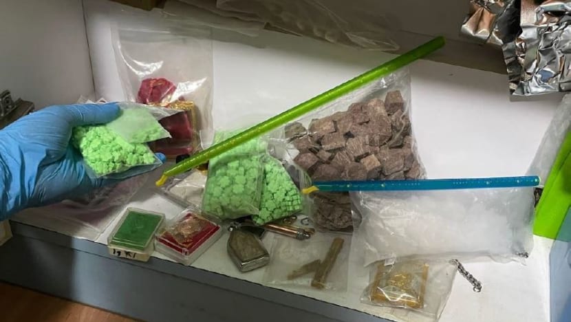 Man arrested for suspected drug trafficking; S$182,000 worth of drugs seized including 2.1kg of cannabis