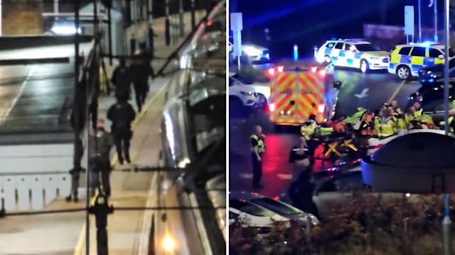 英国客运火车发生持刀伤人案 多人受伤两嫌犯被捕