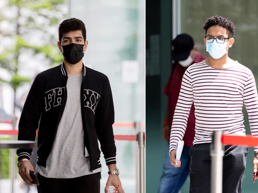 Harjaz Singh (left) and Verma Pulkit (right) each face three charges related to an impromptu New Year’s Eve gathering at Clarke Quay.