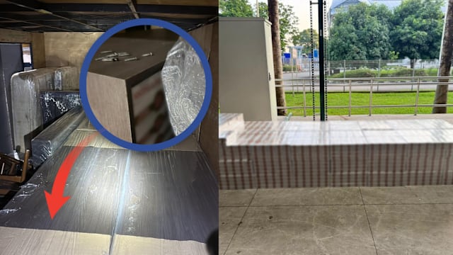 私烟藏家具内图走私进我国 马国罗厘司机大士关卡被扣