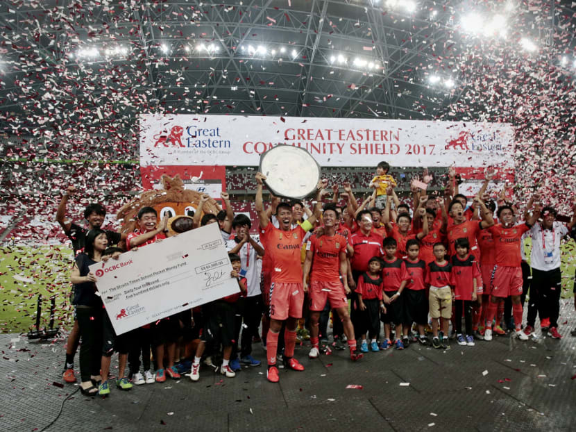 Albirex Niigata began the new S.League season the way they did last year, by winning the Great Eastern Community Shield, after pulling off a 2-1 comeback triumph over Tampines Rovers. Photo: Jason Quah/TODAY