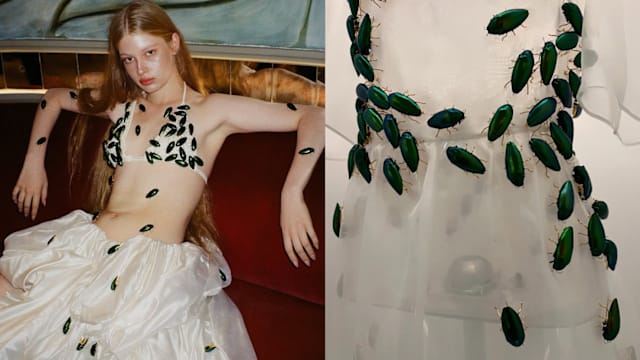 甲虫满身太惊悚？Elon Musk女儿走秀落荒而逃