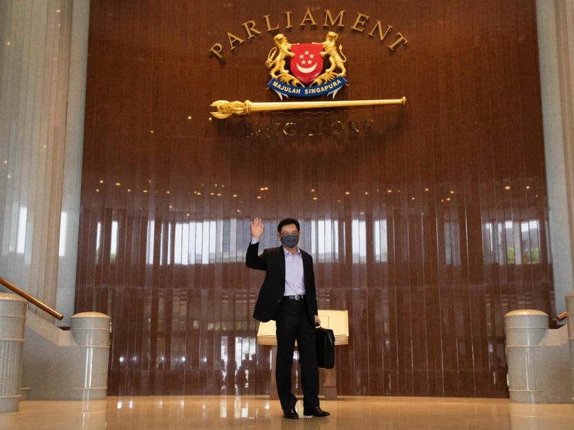Deputy Prime Minister Heng Swee Keat arriving at the Parliament House to deliver the Budget 2021 speech on Feb 16, 2021.