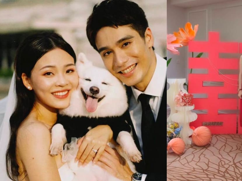 Joel Choo serenades his bride with a song he wrote just for her at their Fullerton Hotel wedding