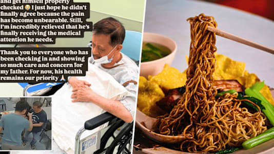 Bei-Ing Wanton Noodle Hawker, 73, Who’d ‘Rather Die At Home’ Than See Doctor After Customer Shoved Him, Finally Goes For Checkup
