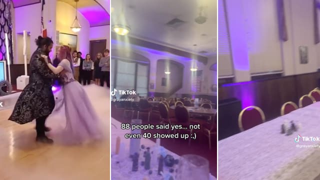 88名宾客逾半没来 英国新娘泪洒婚宴
