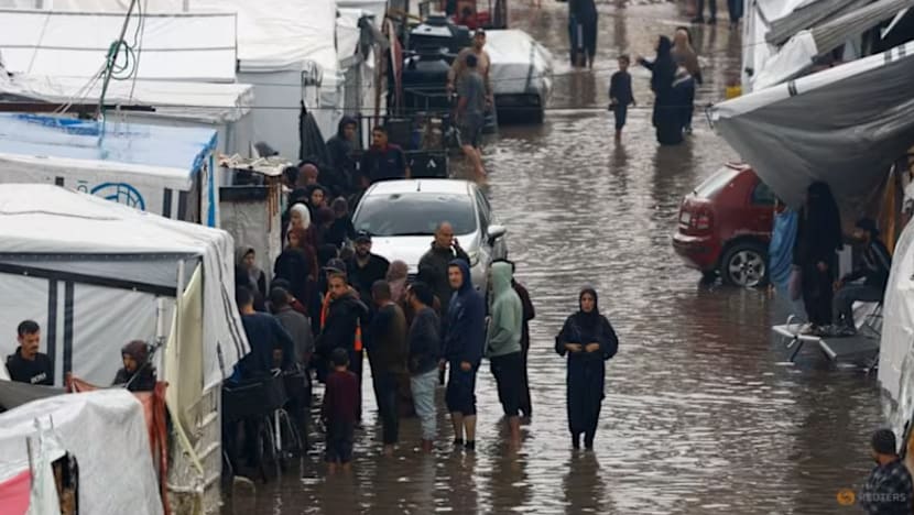 Banjir tenggelami khemah pelarian Palestin di Gaza jelang musim sejuk 