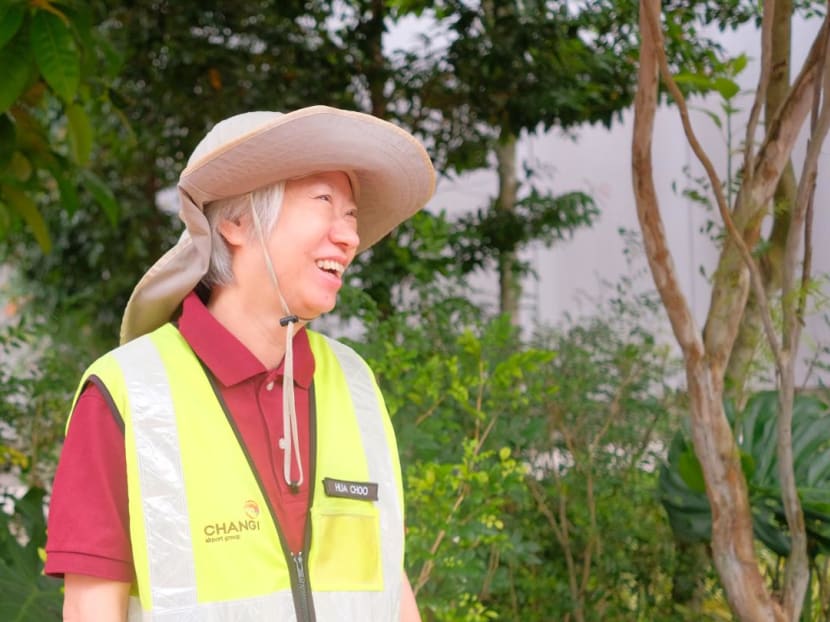 Meet the 66-year-old woman who's been nurturing Changi Airport's outdoor plants and trees for 44 years