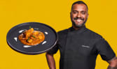 How does Chef Anand make butter chicken so delicious with less sodium?