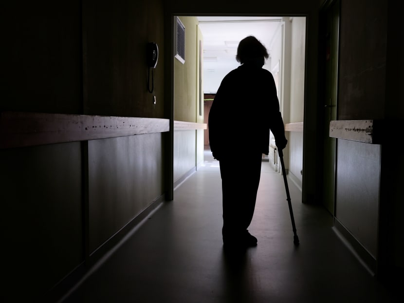 Adrian Yap Yin Leung, 56, hit his mother with her quad walking stick multiple times, kicked and stamped on her torso, pulled her hair and threatened to cut her fingers with a knife.