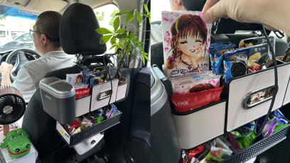 “God-Tier” Grab Car Stocked With Snacks, Tissues & Plants Goes Viral