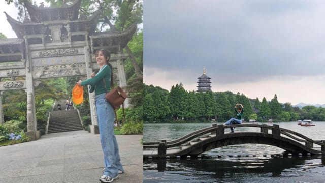 蔡依林手笔爱心打卡杭州景点　网笑：野生文旅宣传大使
