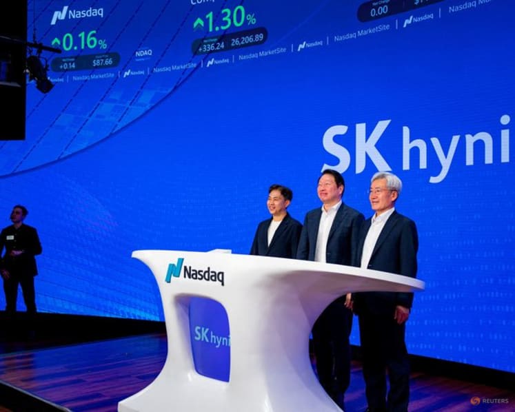 SK Hynix's shares jump 14% in marquee US debut as AI euphoria persists