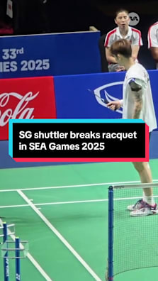 How hard did he hit to make the racquet break? #8dayssg #8dayssgtrending #SEAGames2025 #mediacorpSEAGames2025 #Thailand2025