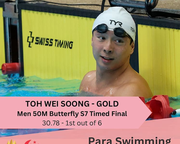 3 more ASEAN Para Games golds for Singapore, 2 more meet records for Toh Wei Soong