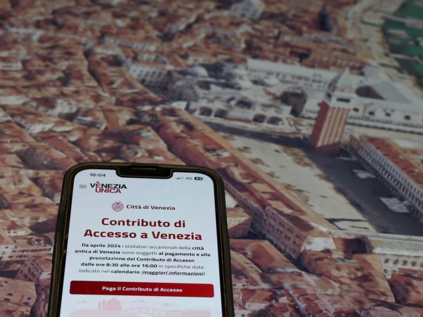 A web app to pay the entrance fee for Venice is seen on a mobile phone in this illustration picture taken in Venice, Italy on Jan 26, 2024. A web app to pay the entrance fee for Venice is seen on a mobile phone in this illustration picture taken in Venice, Italy on Jan 26, 2024.