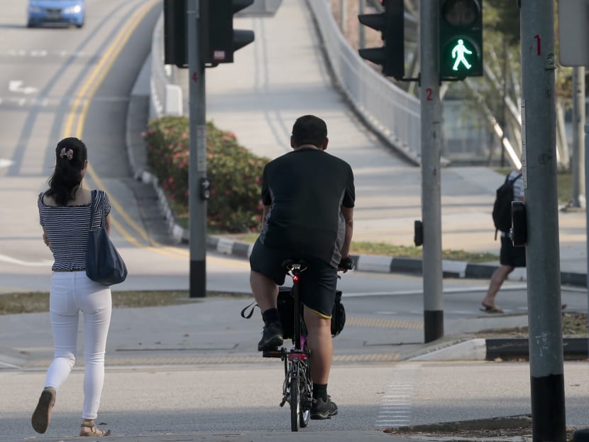The writer, a cyclist, says he was nearly knocked down by three speeding cars at pedestrian crossings in the past few weeks.