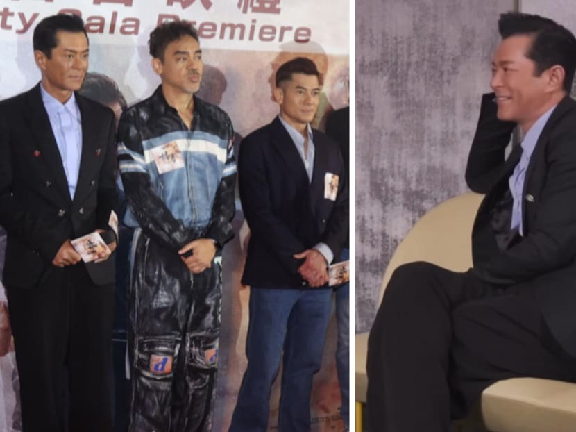 Louis Koo Wears Shoes With 7cm Heels To Movie Premiere, Towers Over Aaron Kwok