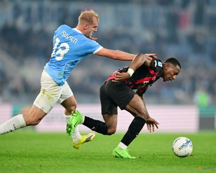 Isaksen strike sinks Milan as title hopes take hit at Lazio