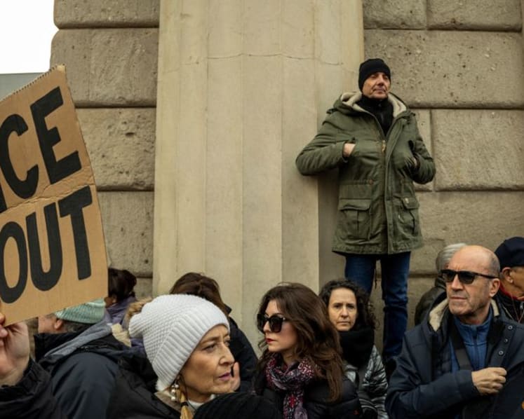 Hundreds protest in Milan over US ICE role in Games security