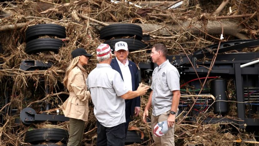 Trump tours Texas flood sites and defends officials amid mounting questions about response