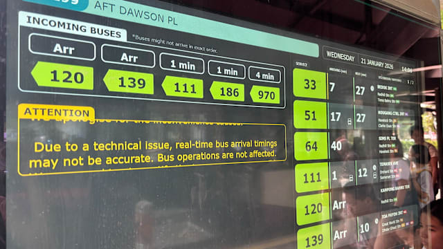 陆交局周三晚将重启系统 校准巴士到站预计时间