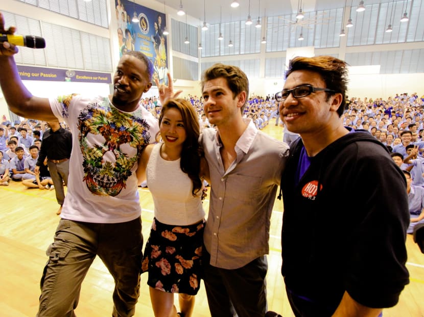 Spider-Man swings down to Commonwealth Secondary School