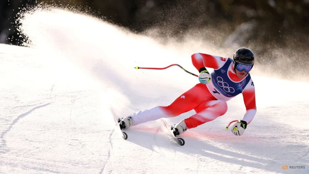 Alpine sking-Swiss golden boy Von Allmen wins super-G to complete hat-trick