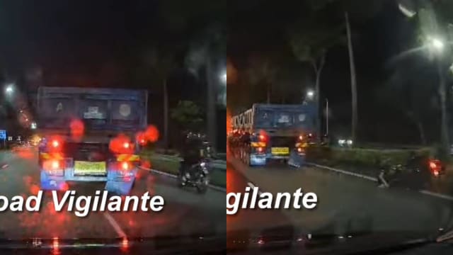 马国注册货车快速公路撞后逃 两辆摩托车被撞 三人送院