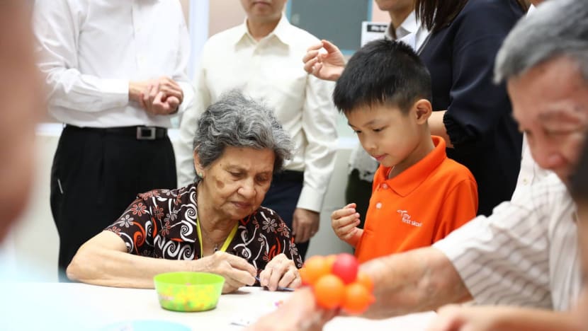 Daycare programme for pre-schoolers and seniors to mingle