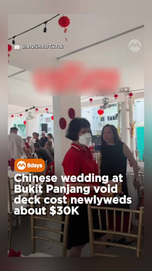 There is a touching reason behind the venue choice. And no,  it has nothing to do with the cost  #8dayssg #8dayssgtrending #hdb #voiddeck #wedding 