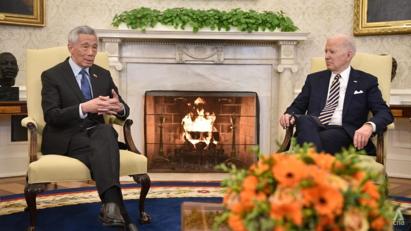 Singapore PM Lee Hsien Loong meets US President Joe Biden at White House Singapore PM Lee Hsien Loong meets US President Joe Biden at White House
