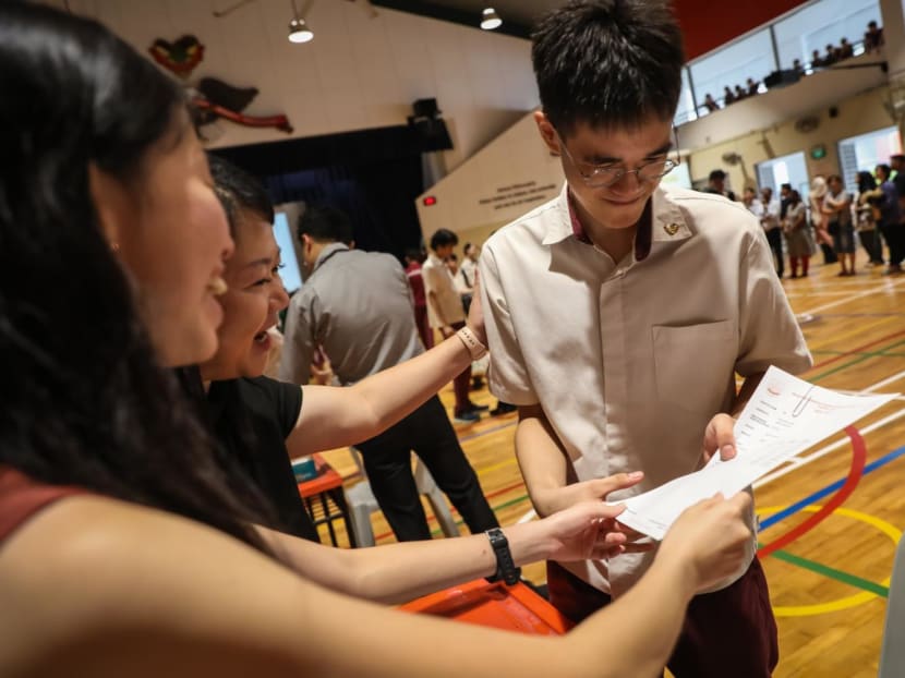 Chen Soon Cheng, a Unity Secondary School student who collected his O-Level exam results on Jan 11, 2024. 