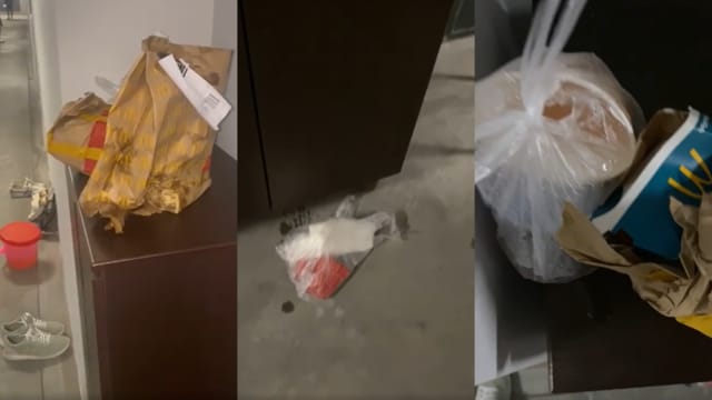不满送餐地点太远被指乱扔餐点 送餐员被停职