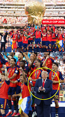 Was Trump edited out of Spain's trophy photo?