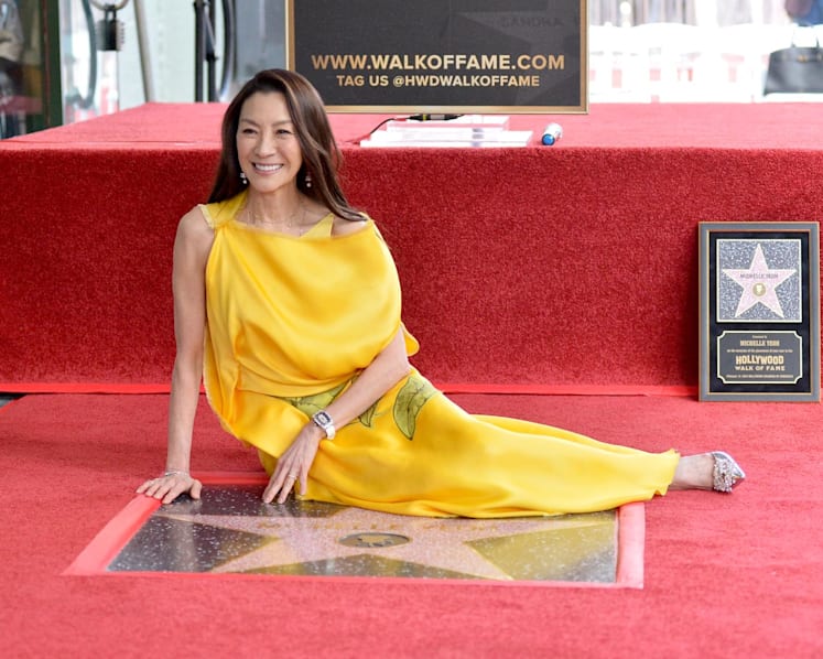 Actress Michelle Yeoh gets Hollywood Walk Of Fame star, as Jon M Chu, Sandra Oh and more turn up in support