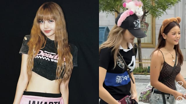 BLACKPINK新加坡开唱前夕，Lisa和SORN打卡USS！