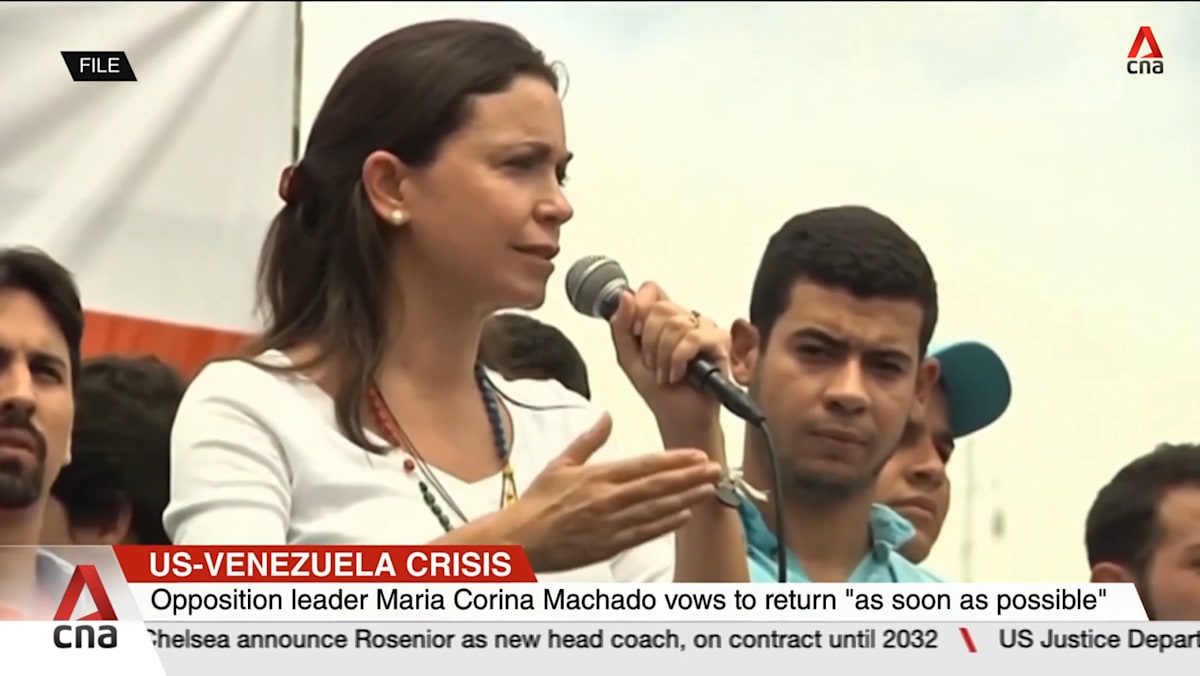 Venezuelan opposition leader Machado vows to return home; VP Rodriguez sworn in as acting president