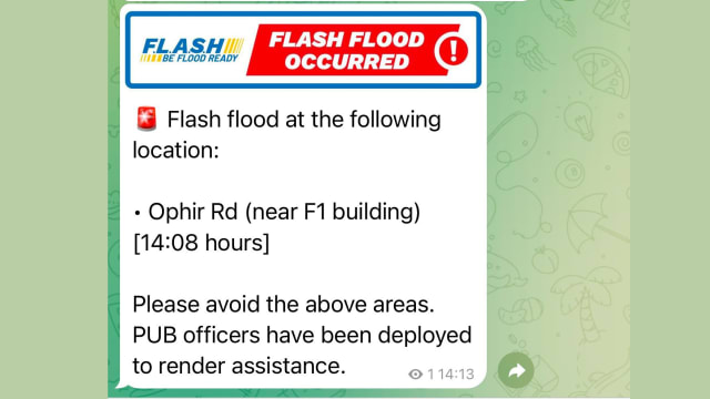 突发淹水！今午发生在奥菲亚路